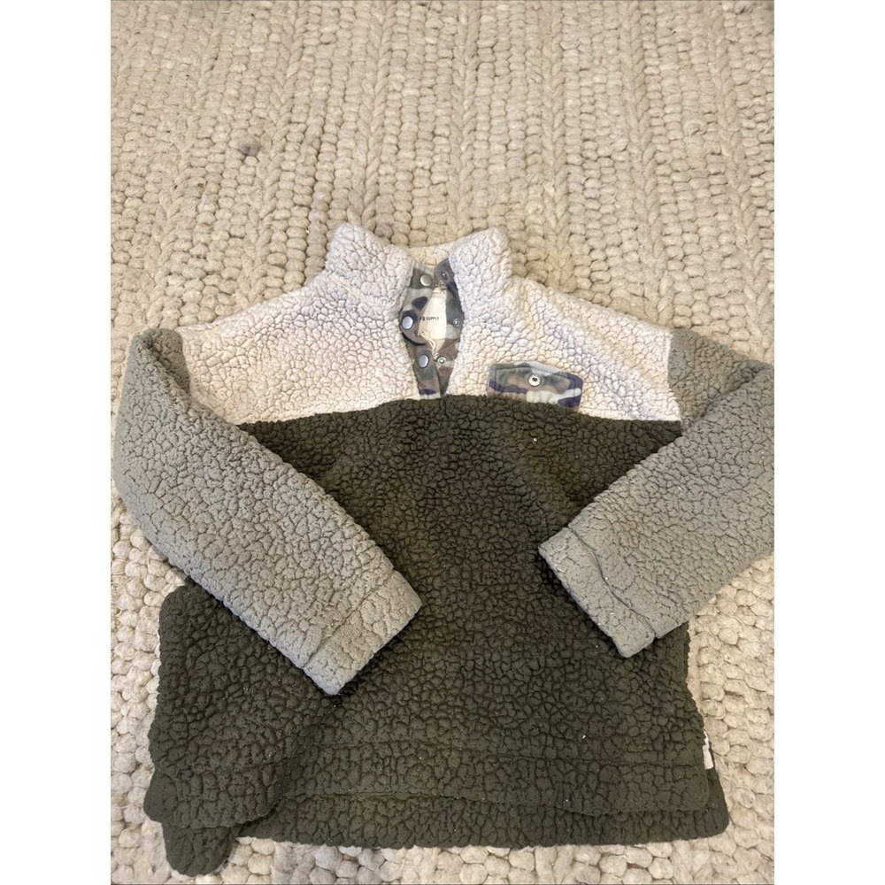 Thread And Supply Quarter Snap Pulloverโ Fleece Camouflage Jacket Women's Small